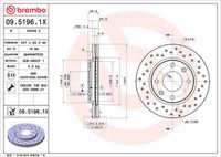 BREMBO 09.5196.1X - Disco de freno