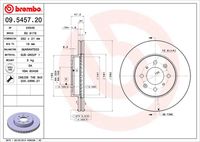 BREMBO 09545720 - Disco de freno - PRIME LINE