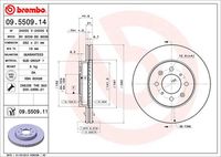 BREMBO 09550911 - Disco de freno - PRIME LINE - UV Coated