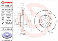 BREMBO 09556821 - Disco de freno - PRIME LINE - UV Coated