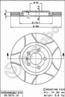 BREMBO 09557075 - Disco de freno - XTRA LINE - Max