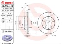 BREMBO 09558414 - Disco de freno - PRIME LINE