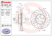 BREMBO 0956742X - Disco de freno - XTRA LINE - Xtra