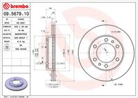 BREMBO 09567910 - Disco de freno - PRIME LINE