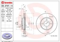 BREMBO 09570714 - Código de motor: RKF<br>Código de motor: RKJ<br>Código de motor: RKB<br>Código de motor: RKH<br>Código de motor: RKK<br>Lado de montaje: Eje trasero<br>Diámetro exterior [mm]: 253<br>Espesor de disco de frenos [mm]: 20<br>Espesor mínimo [mm]: 18<br>Altura [mm]: 43,9<br>corona de agujeros - Ø [mm]: 107,95<br>Tipo de disco de frenos: ventilado<br>Diámetro de centrado [mm]: 63,55<br>Número de orificios: 4<br>Superficie: aceitado<br>cumple norma ECE: ECE-R90<br>Diámetro de taladro hasta [mm]: 13,8<br>