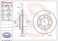 BREMBO 09567910 - Disco de freno - PRIME LINE