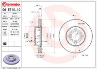 BREMBO 09571010 - Disco de freno - PRIME LINE