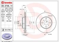 BREMBO 09.5736.14 - Disco de freno