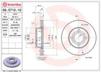 BREMBO 09571010 - Disco de freno - PRIME LINE