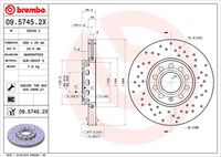 BREMBO 0957452X - Disco de freno - XTRA LINE - Xtra