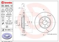 BREMBO 09584310 - Disco de freno - PRIME LINE