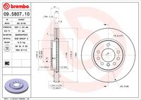 BREMBO 09580710 - Disco de freno - PRIME LINE