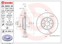 BREMBO 09584331 - Disco de freno - PRIME LINE - UV Coated