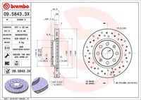 BREMBO 0958433X - Disco de freno - XTRA LINE - Xtra