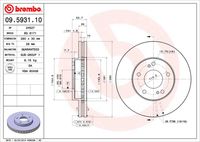 BREMBO 09593110 - Disco de freno - PRIME LINE