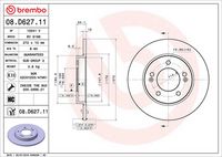 BREMBO 08D62711 - Disco de freno - PRIME LINE - UV Coated