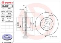 BREMBO 09593110 - Disco de freno - PRIME LINE