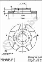 BREMBO 09672777 - Disco de freno - XTRA LINE - Max