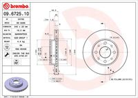 BREMBO 09672510 - Disco de freno - PRIME LINE