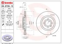 BREMBO 09672810 - Lado de montaje: Eje trasero<br>Tipo de disco de frenos: macizo<br>Espesor de disco de frenos [mm]: 10<br>Número de orificios: 4<br>Artículo complementario / información complementaria 2: con tornillos<br>Altura [mm]: 39<br>Diámetro de centrado [mm]: 65<br>Diámetro exterior [mm]: 239<br>Espesor mínimo [mm]: 8<br>Par apriete [Nm]: 120<br>