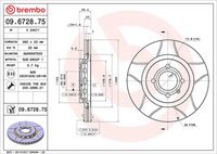 BREMBO 09672875 - Disco de freno - XTRA LINE - Max