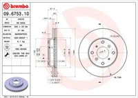 BREMBO 09675310 - Disco de freno - PRIME LINE