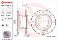 BREMBO 09676320 - Disco de freno - PRIME LINE