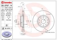 BREMBO 09676711 - Disco de freno - PRIME LINE - UV Coated