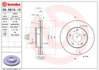 BREMBO 09681610 - Lado de montaje: Eje delantero<br>Tipo de pinza de freno: Pinza de freno (2 émbolos)<br>Diámetro exterior [mm]: 257<br>Espesor de disco de frenos [mm]: 26<br>Espesor mínimo [mm]: 24<br>Altura [mm]: 52,2<br>corona de agujeros - Ø [mm]: 114,3<br>Tipo de disco de frenos: ventilado<br>Diámetro de centrado [mm]: 68,02<br>Número de orificios: 5<br>Superficie: aceitado<br>cumple norma ECE: ECE-R90<br>Diámetro de taladro hasta [mm]: 12,8<br>