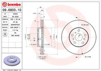 BREMBO 09680310 - Disco de freno - PRIME LINE