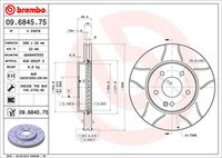 BREMBO 09684575 - Disco de freno - XTRA LINE - Max