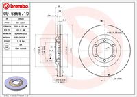 BREMBO 09686610 - Disco de freno - PRIME LINE