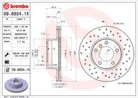 BREMBO 0969241X - Disco de freno - XTRA LINE - Xtra