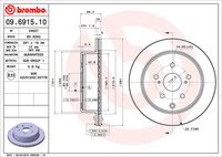 BREMBO 09691510 - Disco de freno - PRIME LINE