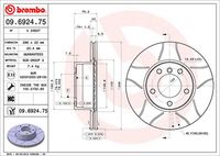 BREMBO 09.6924.75 - Disco de freno