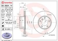 BREMBO 09692411 - Disco de freno - PRIME LINE - UV Coated