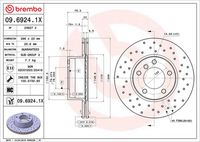 BREMBO 0969241X - Disco de freno - XTRA LINE - Xtra