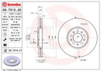 BREMBO 09.7010.20 - Disco de freno