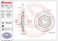 BREMBO 09.7011.1X - Disco de freno