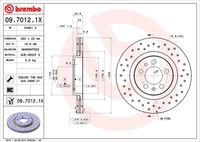 BREMBO 0970121X - Disco de freno - XTRA LINE - Xtra