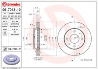 BREMBO 09704310 - Lado de montaje: Eje trasero<br>Tipo de disco de frenos: macizo<br>Espesor de disco de frenos [mm]: 10<br>Número de orificios: 4<br>Altura [mm]: 41<br>Diámetro de centrado [mm]: 64<br>Diámetro exterior [mm]: 236<br>Espesor mínimo [mm]: 8,4<br>Par apriete [Nm]: 108<br>