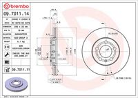 BREMBO 09701114 - Disco de freno - PRIME LINE