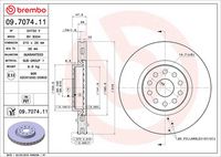 BREMBO 09707411 - Disco de freno - PRIME LINE - UV Coated