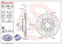 BREMBO 0971961X - Disco de freno - XTRA LINE - Xtra