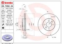 BREMBO 09.7292.34 - Disco de freno