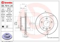 BREMBO 09731424 - Disco de freno - PRIME LINE