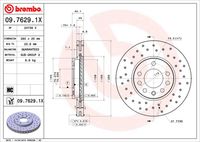 BREMBO 0976291X - Lado de montaje: Eje delantero<br>Llanta, nº de taladros: 5<br>Tipo de disco de frenos: ventilación interna<br>Espesor de disco de frenos [mm]: 25<br>Número de orificios: 5<br>Altura [mm]: 42<br>Diámetro de centrado [mm]: 70<br>Diámetro exterior [mm]: 280<br>Procesamiento: altamente carbonizado<br>Superficie: revestido<br>Espesor mínimo [mm]: 22<br>Par apriete [Nm]: 110<br>