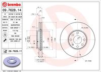 BREMBO 09762814 - Disco de freno - PRIME LINE