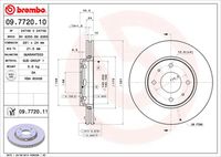 BREMBO 09772010 - Lado de montaje: Eje delantero<br>año construcción hasta: 02/1999<br>Tipo de disco de frenos: ventilación interna<br>Espesor de disco de frenos [mm]: 24<br>Número de orificios: 4<br>Altura [mm]: 46<br>Diámetro de centrado [mm]: 69<br>Diámetro exterior [mm]: 256<br>Superficie: revestido<br>Espesor mínimo [mm]: 22,4<br>Par apriete [Nm]: 108<br>