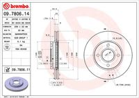 BREMBO 09.7806.14 - Disco de freno